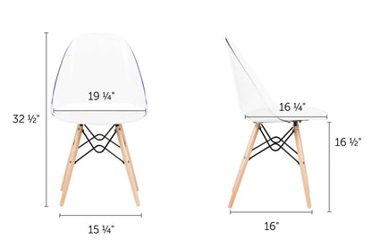 Chaise de bureau de style Eiffel Annexe - Blanc pur | Chaise de bureau Annexe style tour Eiffel - blanc solide | D83GX5VQ