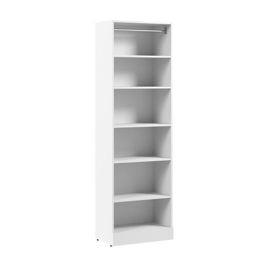 Bestar Florence 25 Modular Reach-In/Walk-In Système avec étagères - Blanc|Système de garde-robe et pièce-penderie modulaire Florence de Bestar de 25 po avec tablettes - blanc