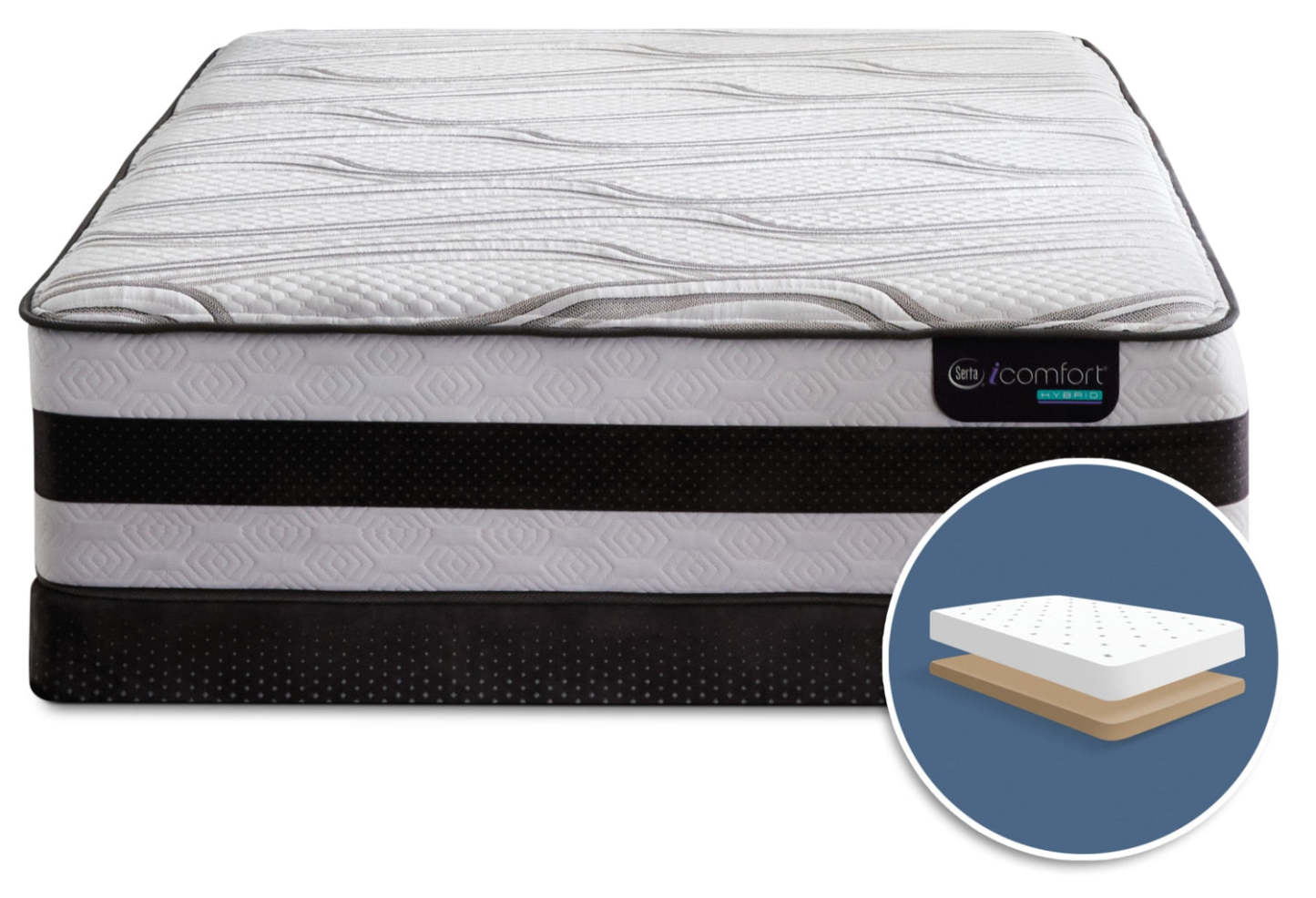 Serta iComfort® Hybrid Valentine Firm Low-Profile Full Mattress Set|Ensemble matelas ferme à profil bas Valentine Hybride iComfort de Serta pour lit double