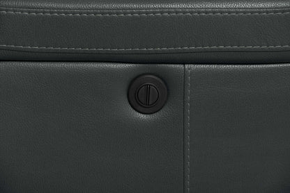 Fauteuil à inclinaison électrique Leo de 41 po en tissu d’apparence cuir - gris