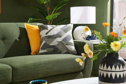 Kort &amp; Co. Elara 18 Lampe de table en céramique en étain blanc | Lampe de table Elara de Kort &amp; Co. de 18 po en céramique étain blanc