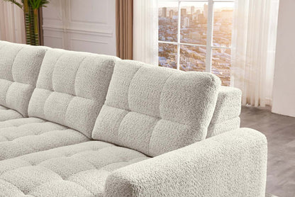 Sofa sectionnel modulaire à coulissement électrique de droite Elevate de Scott Living 7 pièces en tissu de chenille avec rangement - beige