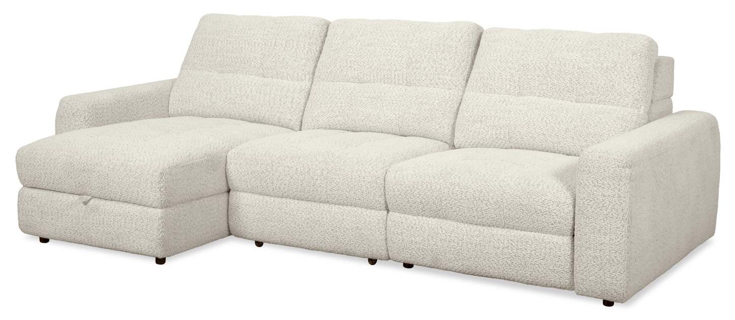 Scott Living Elevate Modular 3-Piece Left-Facing Chenille Fabric Power Reclining Sectional – Beige | Canapé sectionnel modulaire à inclinaison électrique de gauche Elevate de Scott Living 3 pièces en tissu de chenille - beige