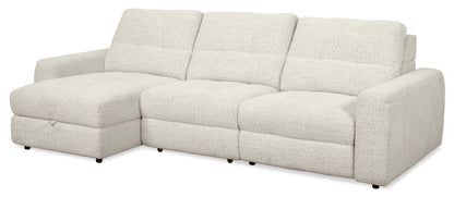 Scott Living Elevate Modular 3-Piece Left-Facing Chenille Fabric Power Reclining Sectional – Beige | Canapé sectionnel modulaire à inclinaison électrique de gauche Elevate de Scott Living 3 pièces en tissu de chenille - beige