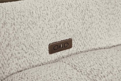 Scott Living Elevate Modular 7-Piece Right-Facing Chenille Fabric Power Reclining and Sliding Sectional - Beige | Canapé sectionnel modulaire à coulissement et inclinaison électriques de droite Elevate de Scott Living 7 pièces en tissu de chenille - beige