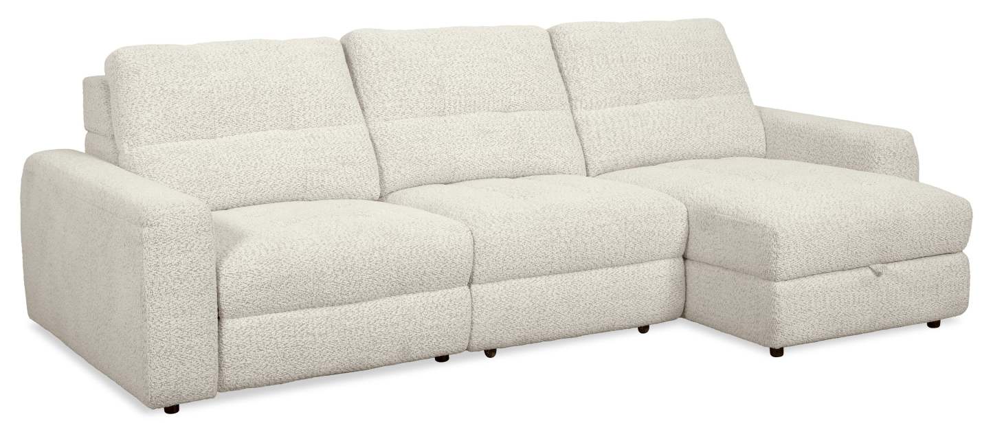 Scott Living Elevate Modular 3-Piece Right-Facing Chenille Fabric Power Reclining and Sliding Sectional - Beige | Canapé sectionnel modulaire à coulissement et inclinaison électriques de droite Elevate de Scott Living 3 pièces en tissu de chenille - beige