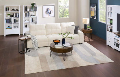 Canapé modulaire Elevate de Scott Living de 115 po en tissu en chenille avec coulissement électrique - beige