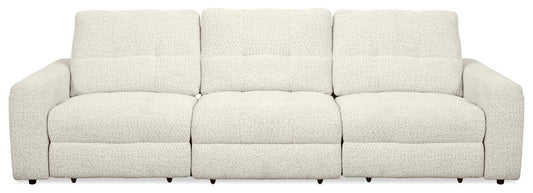 Canapé modulaire Elevate de Scott Living de 115 po en tissu en chenille avec coulissement électrique - beige