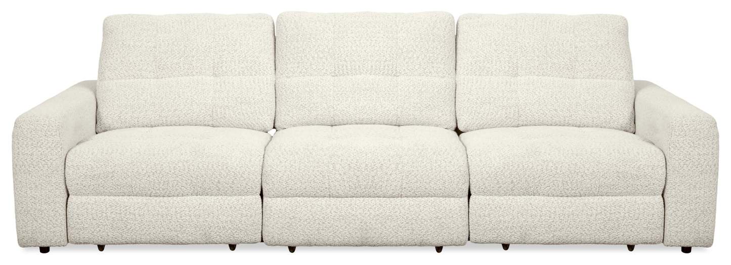 Canapé modulaire à inclinaison électrique Elevate de Scott Living de 115 po en tissu chenille - beige