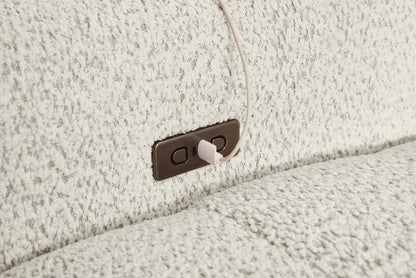Causeuse modulaire Elevate de Scott Living de 82 po en tissu en chenille avec coulissement électrique - beige