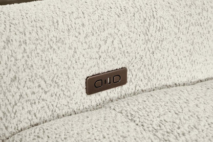 Causeuse modulaire Elevate de Scott Living de 82 po en tissu en chenille avec coulissement électrique - beige