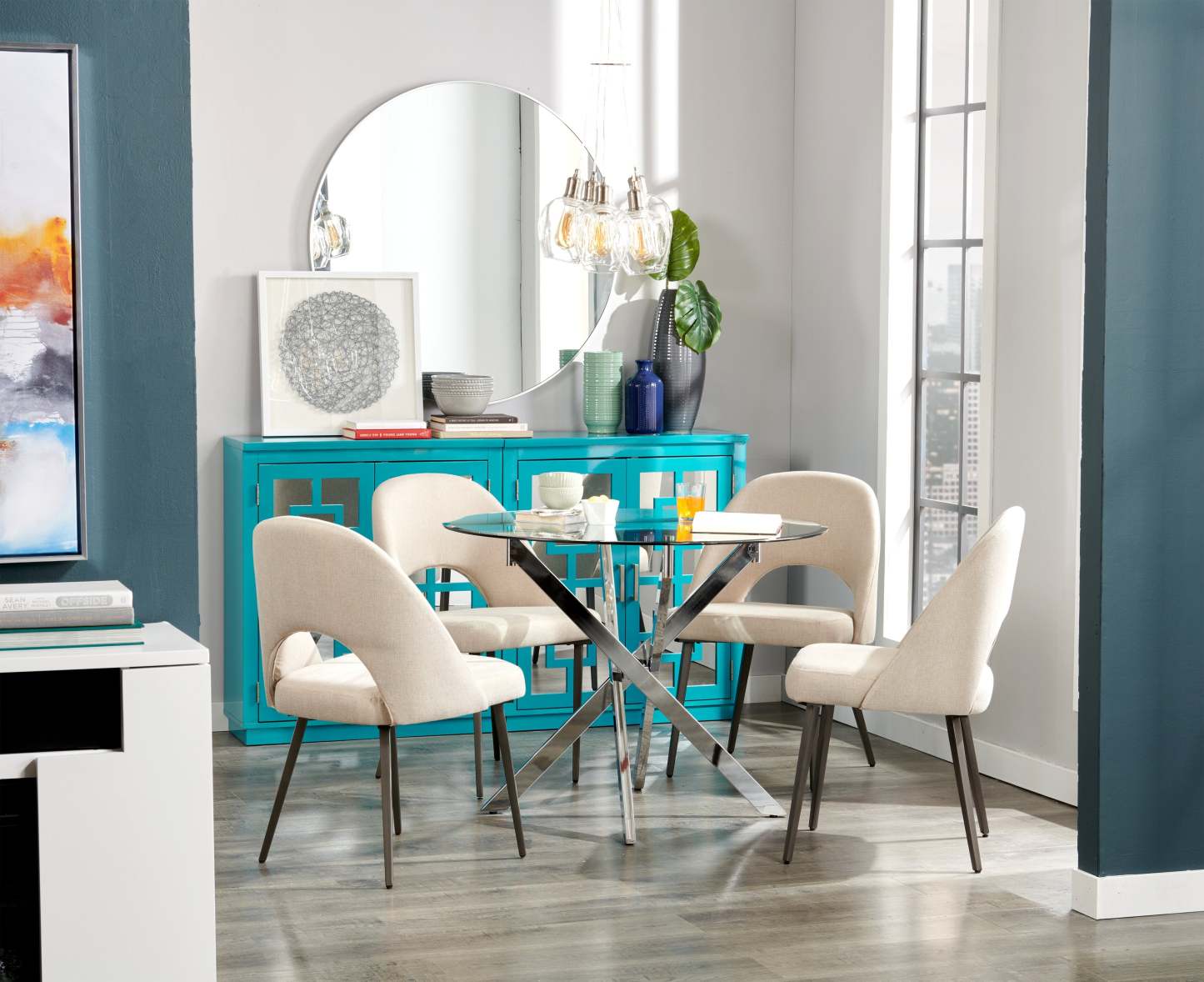 Chaise de salle à manger Elijah avec tissu d'apparence lin, métal - Taupe | Chaise de salle à manger Elijah en tissu d'apparence lin et en métal - taupe