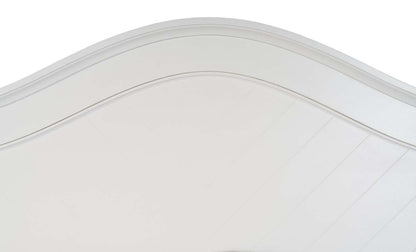 Lit à panneaux Ella avec tête de lit et cadre, motif chevron, blanc - Queen Size | Lit à panneaux Ella blanc avec tête de lit, cadre et motif de chevrons - format grand lit