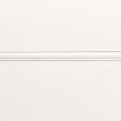 Lit à panneaux Ella avec tête de lit et cadre pour enfants, motif chevron, blanc - Taille double | Lit à panneaux Ella blanc pour enfants avec tête de lit, cadre et motif de chevrons - format lit simple