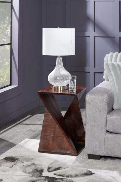 Kort & Co. Lampe de table Elsie de 25 po en verre transparent avec port USB-C