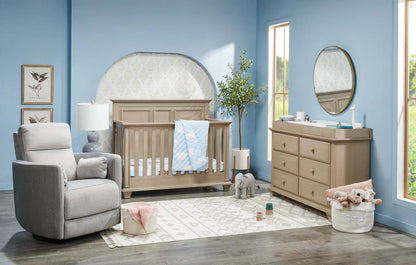 Fauteuil inclinable pivotant et coulissant en tissu Ember 36 - Coton argenté | Fauteuil pivotant, coulissant et inclinable Ember de 36 po en tissu - coton argenté