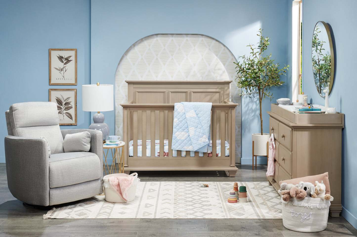 Fauteuil inclinable pivotant et coulissant en tissu Ember 36 - Coton argenté | Fauteuil pivotant, coulissant et inclinable Ember de 36 po en tissu - coton argenté