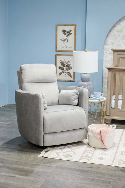 Fauteuil inclinable pivotant et coulissant en tissu Ember 36 - Coton argenté | Fauteuil pivotant, coulissant et inclinable Ember de 36 po en tissu - coton argenté