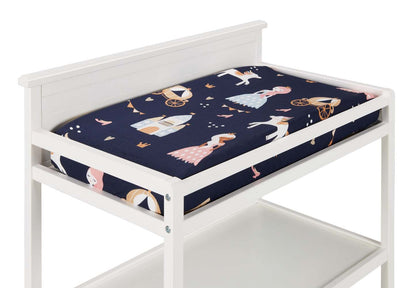 Ensemble de literie pour lit de bébé 3 pièces Emmy - Marine et rose | Literie Emmy 3 pièces pour lit de bébé - bleu marine et rose