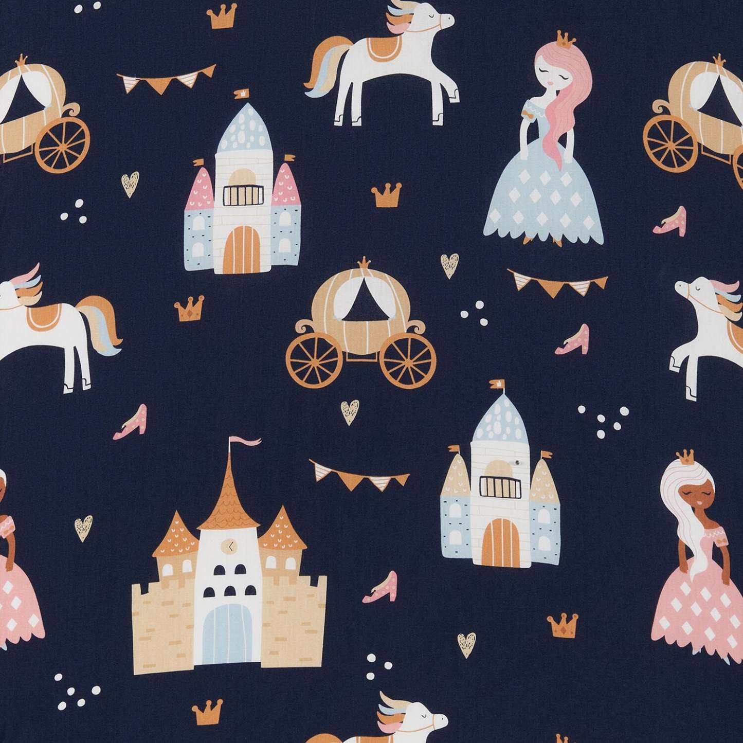 Ensemble de literie pour lit de bébé 3 pièces Emmy - Marine et rose | Literie Emmy 3 pièces pour lit de bébé - bleu marine et rose