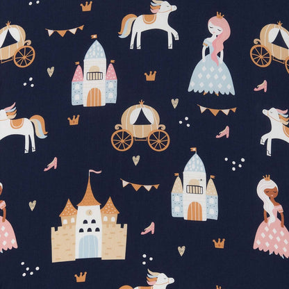 Ensemble de literie pour lit de bébé 3 pièces Emmy - Marine et rose | Literie Emmy 3 pièces pour lit de bébé - bleu marine et rose