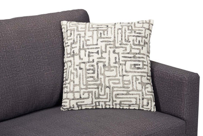 Fabriqué au Canada, canapé-lit Everlee de 76,5 po en microsuède avec mousse à mémoire de forme et deux coussins décoratifs - gris
