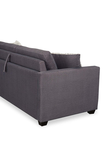 Fabriqué au Canada, canapé-lit Everlee de 76,5 po en microsuède avec mousse à mémoire de forme et deux coussins décoratifs - gris