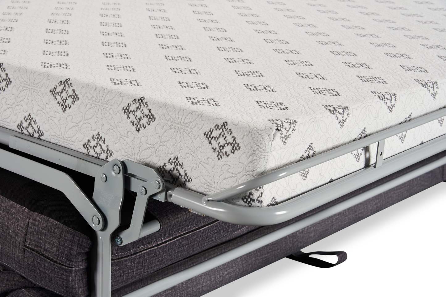 Fabriqué au Canada, canapé-lit Everlee de 76,5 po en microsuède avec mousse à mémoire de forme et deux coussins décoratifs - gris