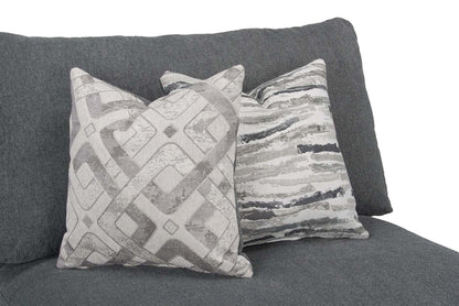 Sofa sectionnel modulaire sans accoudoirs Evolve de Scott Living 5 pièces avec coussins en duvet et plumes - gris anthracite