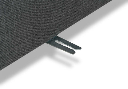 Scott Living Evolve Modular 39.5 Linen-Look Fabric Armless Chair with Feather Down Cushions - Charcoal Grey | Fauteuil modulaire sans accoudoirs Evolve de Scott Living de 39,5 po en tissu d’apparence lin avec coussins en duvet et plumes - gris anthracite