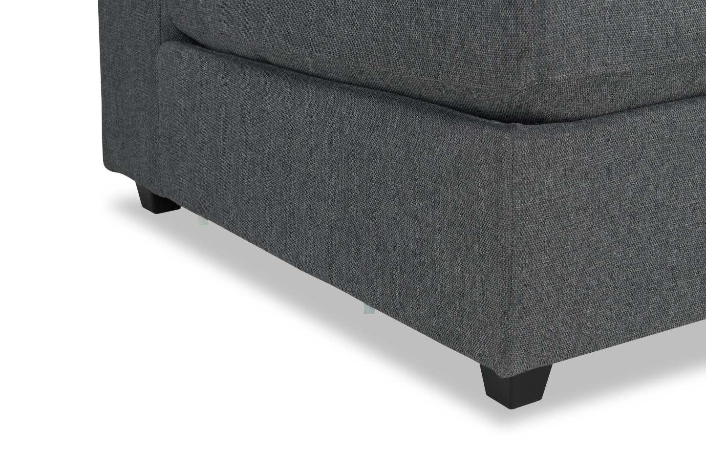 Sofa sectionnel modulaire sans accoudoirs Evolve de Scott Living 5 pièces avec coussins en duvet et plumes - gris anthracite