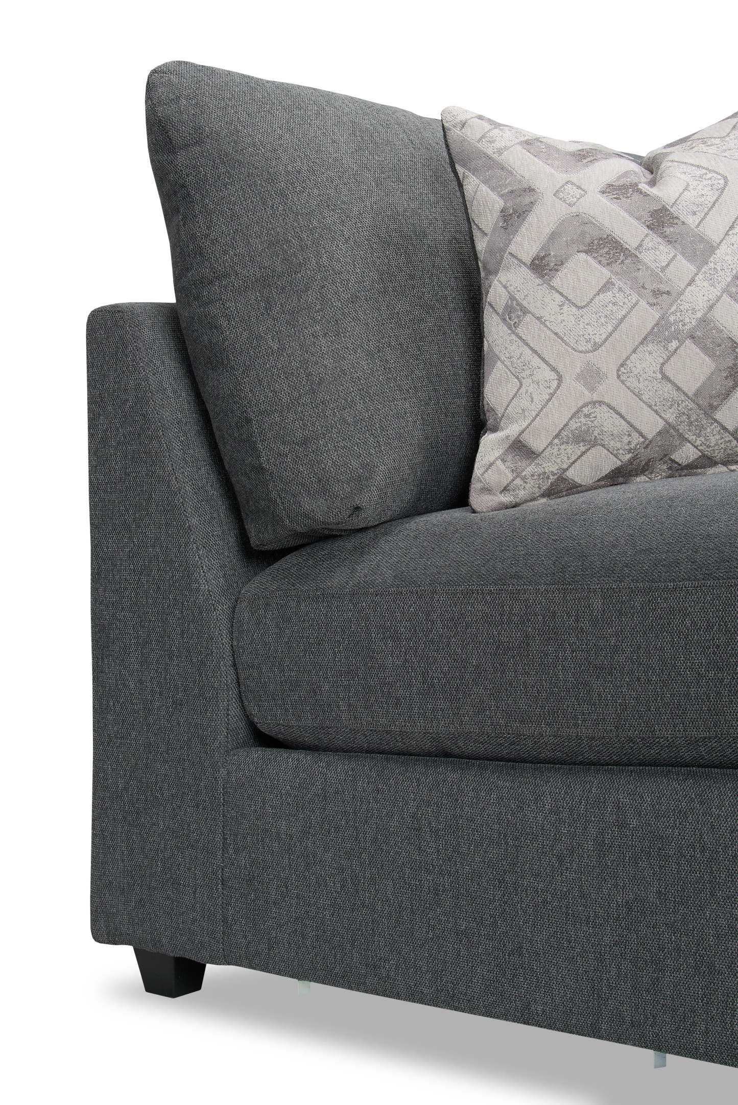 Scott Living Evolve Modular 39.5 Linen-Look Fabric Armless Chair with Feather Down Cushions - Charcoal Grey | Fauteuil modulaire sans accoudoirs Evolve de Scott Living de 39,5 po en tissu d’apparence lin avec coussins en duvet et plumes - gris anthracite