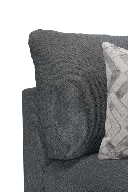 Scott Living Evolve Modular 39.5 Linen-Look Fabric Armless Chair with Feather Down Cushions - Charcoal Grey | Fauteuil modulaire sans accoudoirs Evolve de Scott Living de 39,5 po en tissu d’apparence lin avec coussins en duvet et plumes - gris anthracite