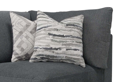 Scott Living Evolve Modular 39.5 Linen-Look Fabric Corner Chair with Feather Down Cushions - Charcoal Grey | Fauteuil modulaire en coin Evolve de Scott Living de 39,5 po en tissu d’apparence lin avec coussins en duvet et plumes - gris anthracite