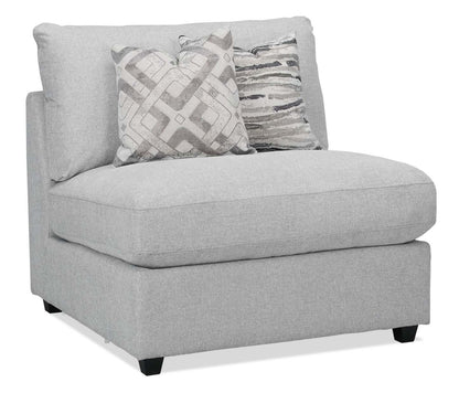 Scott Living Evolve Modular 8-Piece Linen-Look Fabric Sectional with Feather Down Cushions - Grey | Canapé sectionnel modulaire Evolve de Scott Living 8 pièces en tissu d’apparence lin avec coussins en duvet et plumes - gris