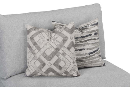 Scott Living Evolve Modular 39.5 Linen-Look Fabric Armless Chair with Feather Down Cushions - Grey | Fauteuil modulaire sans accoudoirs Evolve de Scott Living de 39,5 po en tissu d’apparence lin avec coussins en duvet et plumes - gris clair