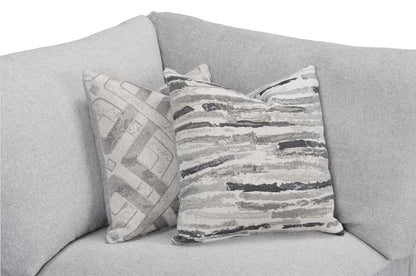 Scott Living Chaise d'angle modulaire 39,5 Evolve en tissu d'apparence lin avec coussins en plumes - Gris | Fauteuil modulable en coin Evolve de Scott Living de 39,5 po en tissu d'apparence lin avec coussins en couette et plumes - gris clair