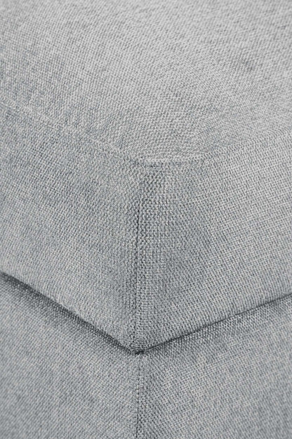 Scott Living Pouf de rangement modulaire Evolve 39,5 en tissu d'apparence lin avec coussin en plumes - Gris | Pouf de rangement modulaire Evolve de Scott Living de 39,5 po en tissu d'apparence lin avec coussin en couette et plumes - gris