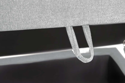 Scott Living Pouf de rangement modulaire Evolve 39,5 en tissu d'apparence lin avec coussin en plumes - Gris | Pouf de rangement modulaire Evolve de Scott Living de 39,5 po en tissu d'apparence lin avec coussin en couette et plumes - gris