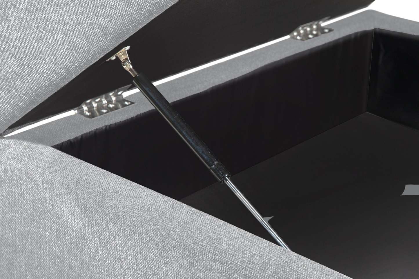 Scott Living Pouf de rangement modulaire Evolve 39,5 en tissu d'apparence lin avec coussin en plumes - Gris | Pouf de rangement modulaire Evolve de Scott Living de 39,5 po en tissu d'apparence lin avec coussin en couette et plumes - gris