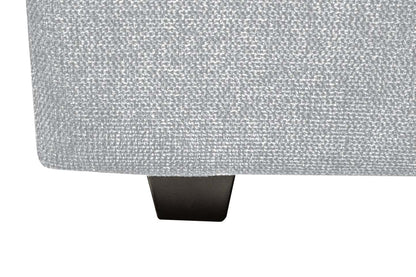 Scott Living Pouf de rangement modulaire Evolve 39,5 en tissu d'apparence lin avec coussin en plumes - Gris | Pouf de rangement modulaire Evolve de Scott Living de 39,5 po en tissu d'apparence lin avec coussin en couette et plumes - gris