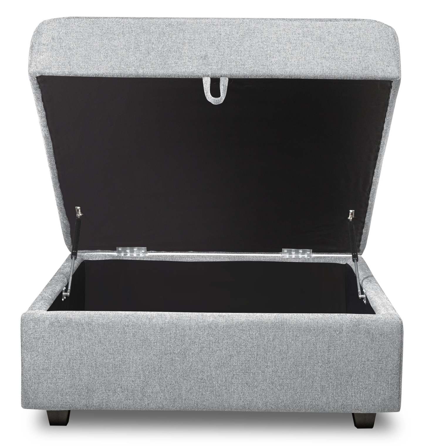 Scott Living Pouf de rangement modulaire Evolve 39,5 en tissu d'apparence lin avec coussin en plumes - Gris | Pouf de rangement modulaire Evolve de Scott Living de 39,5 po en tissu d'apparence lin avec coussin en couette et plumes - gris