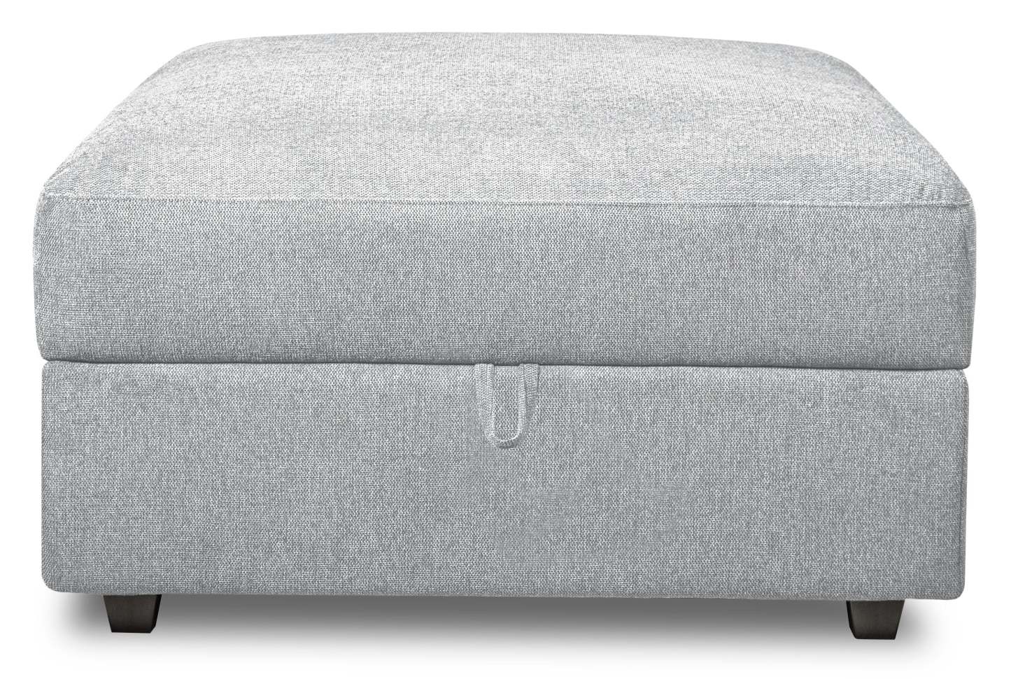 Scott Living Pouf de rangement modulaire Evolve 39,5 en tissu d'apparence lin avec coussin en plumes - Gris | Pouf de rangement modulaire Evolve de Scott Living de 39,5 po en tissu d'apparence lin avec coussin en couette et plumes - gris