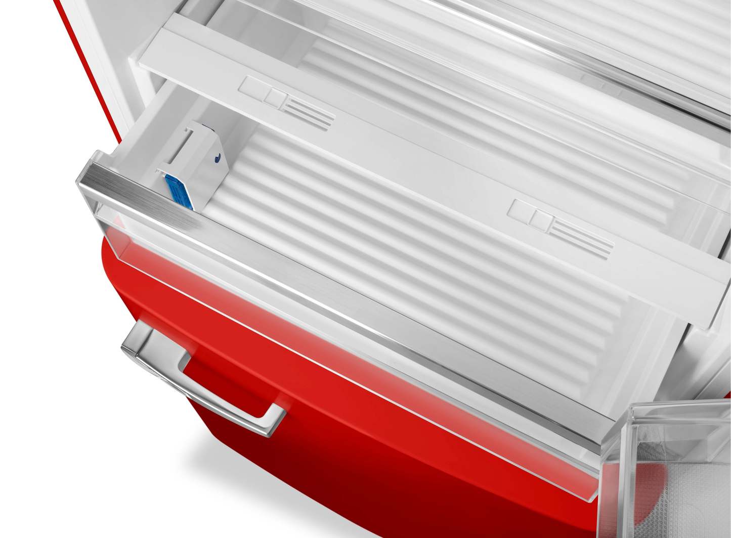 Smeg 18 Cu. Fort. Réfrigérateur Smeg rétro de 18 pi3 à congélateur inférieur - FAB38URRD