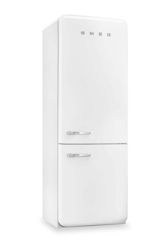 Smeg 18 Cu. Ft. Retro Bottom-Freezer Refrigerator - FAB38URWH|Réfrigérateur Smeg rétro de 18 pi3 à congélateur inférieur - FAB38URWH