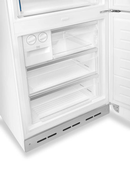 Smeg 18 Cu. Ft. Retro Bottom-Freezer Refrigerator - FAB38URWH|Réfrigérateur Smeg rétro de 18 pi3 à congélateur inférieur - FAB38URWH