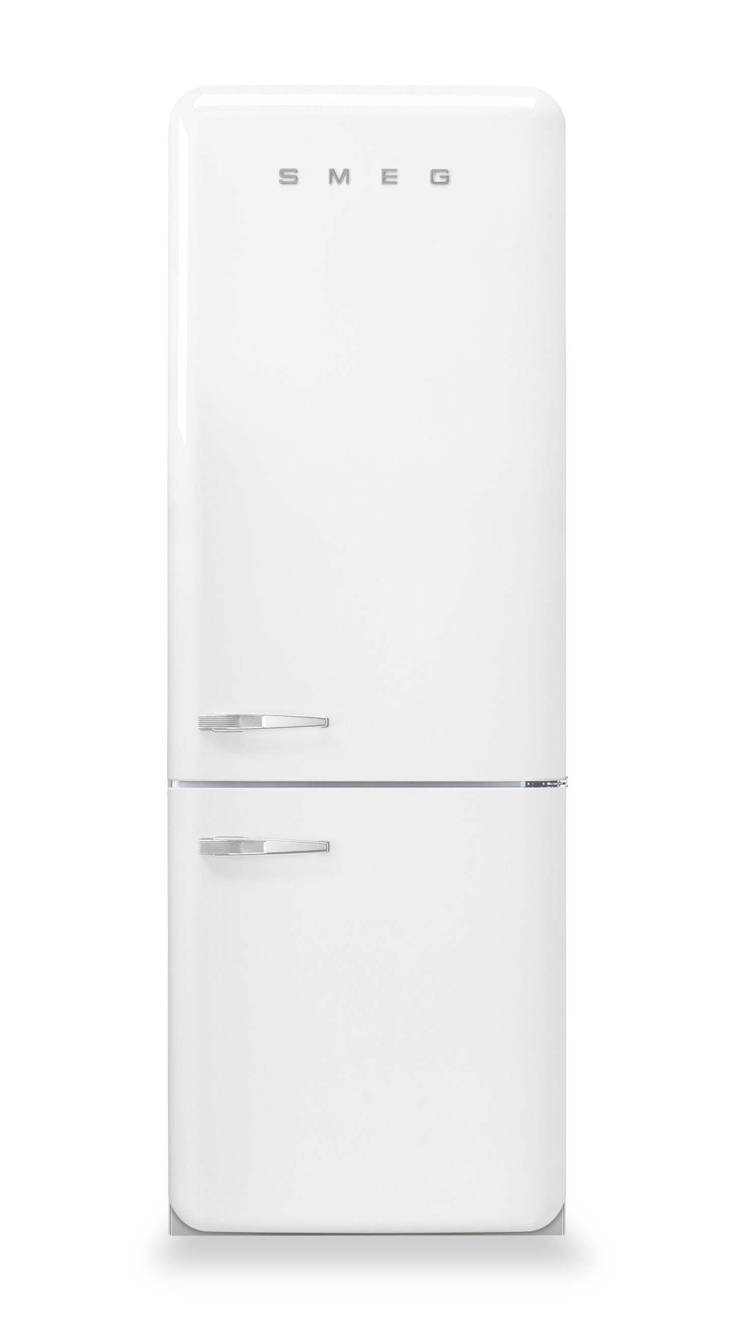 Smeg 18 Cu. Ft. Retro Bottom-Freezer Refrigerator - FAB38URWH|Réfrigérateur Smeg rétro de 18 pi3 à congélateur inférieur - FAB38URWH