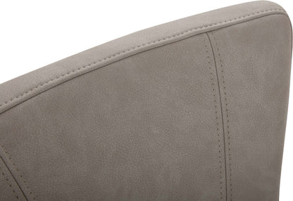 Quinn Barstool with Vegan Leather Fabric - Taupe | Tabouret bar Quinn en tissu de cuir végétalien - taupe