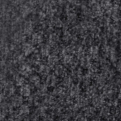 Fauteuil Febe de 49 po fabriqué au Canada en tissu de chenille avec accoudoirs évasés et pattes en bois - gris anthracite