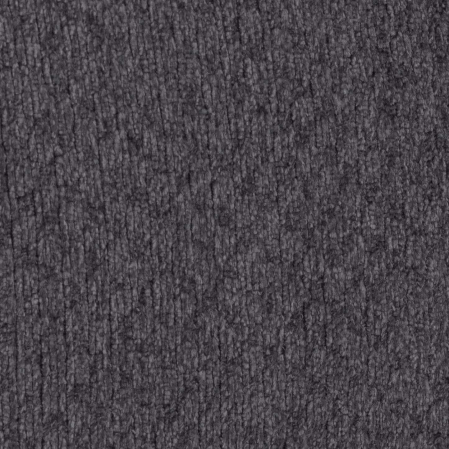 Fabriquée au Canada, causeuse Febe de 64 po de format condo en tissu de chenille avec accoudoirs évasés - gris anthracite